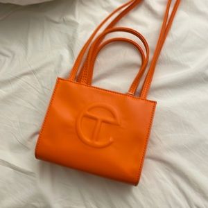 Telfar small orange bag